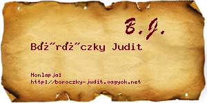 Böröczky Judit névjegykártya