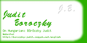 judit boroczky business card